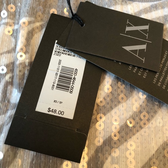 NWT Armani Exchange sequin tank - XS - Picture 3 of 7